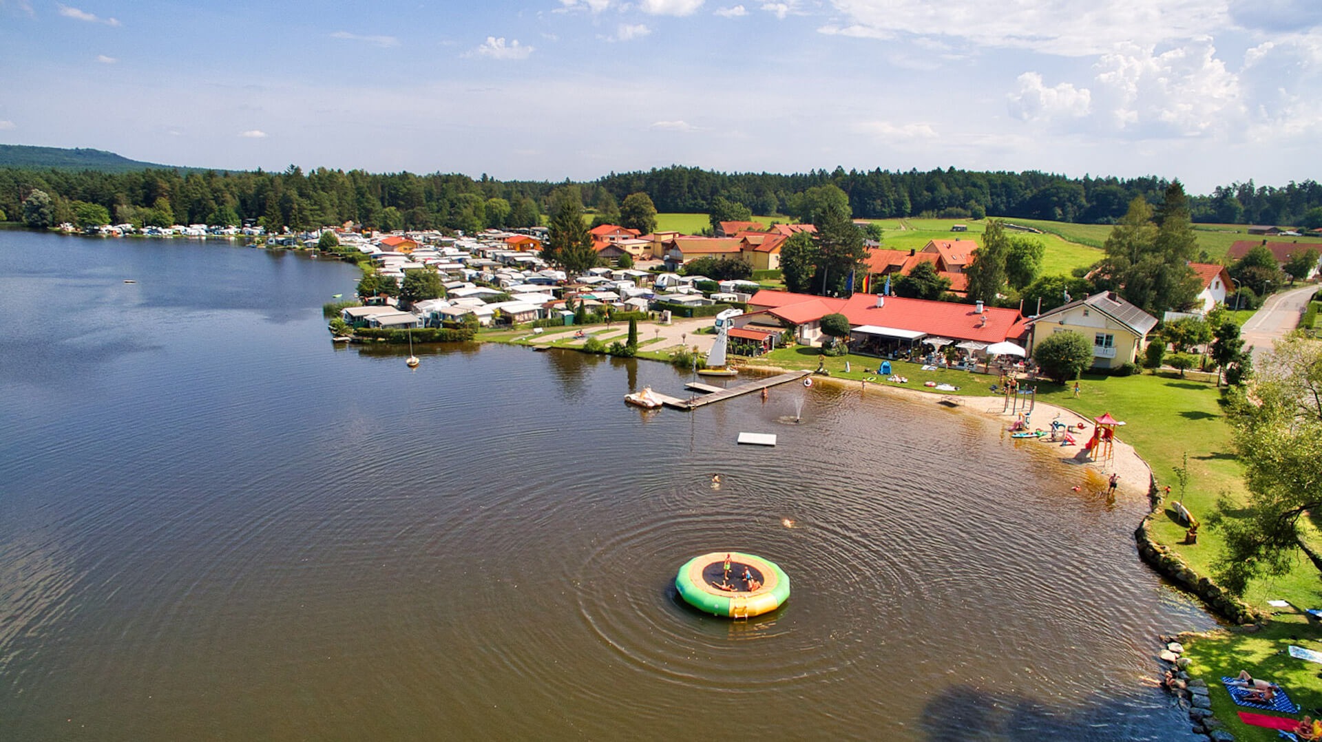 See-Campingpark Neubäu - Strandbad Panorama von oben